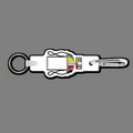 4mm Clip & Key Ring W/ Colorized Dual Gas Pump Key Tag